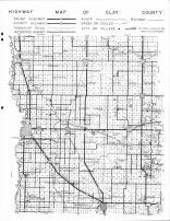 Clay County Highway Map, Clay County 1964